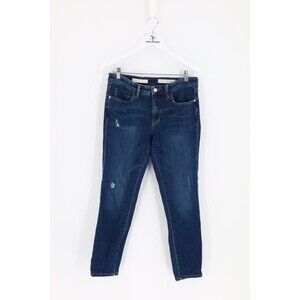 Anthropologie Pilcro Women Size 30x27 Dark STET Mid-Rise Distressed Skinny Jean